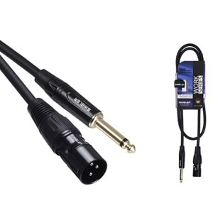 S.WIELER Xlr Erkek - 6.3 mm Mono Kablo Uzunluğu: 1 Metre SXM-1M