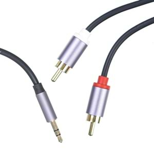 TUNEX 3,5 mm Erkek 2XRCA Erkek 1,5 Mt Kablo TAV-150