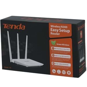 TENDA 3 Antenli 300 Mbps Kablosuz Wi-Fi Router Sinyal Güçlendirci TENDA F3