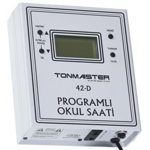 TONMAISTER Akıllı Usb Li Duvar Tipi Okul Zil Saati TM-42 D