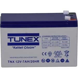 TUNEX 12V 7A Gri-Mavi Kuru Bakımsız Akü TNX-12V7A