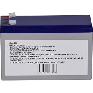 TUNEX 12V 7A Gri-Mavi Kuru Bakımsız Akü TNX-12V7A