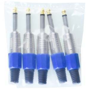 TUNEX Blue 6,3 Mm ERKek Mono Metal Jak TNX-4815-E BL