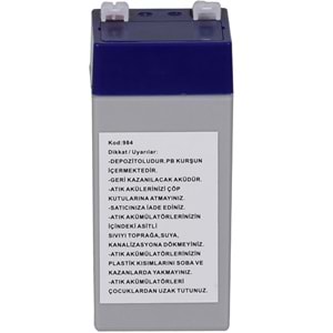 TUNEX 4V 4A Gri-Mavi Kuru Bakımsız Akü TNX-4V4A