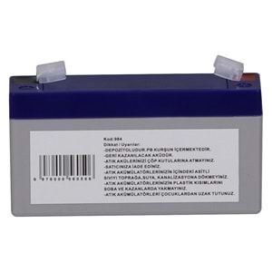 TUNEX 6V 1,3A Gri-Mavi Kuru Bakımsız Akü TNX-6V1,3A