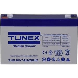 TUNEX 6V 7A Gri-Mavi Kuru Bakımsız Akü TNX-6V7A
