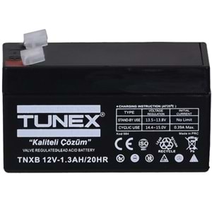 TUNEX 12V 1,3A Siyah Kuru Bakımsız Akü TNXB-12V1,3A