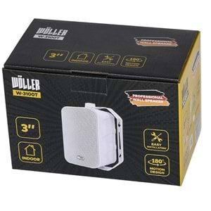 WÖLLER 8 Cm 50W 100V Beyaz Sütun Hoparlör W-3100 TB