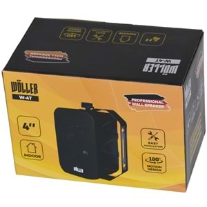 WÖLLER 10 Cm 100W 100V Siyah Sütun Hoparlör W-4 TS