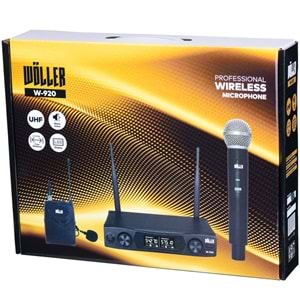 WÖLLER Uhf 2 Yaka Kablosuz Mikrofon W-920 YY