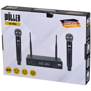 WÖLLER Uhf İki El 48 Frekans Dijital Kablosuz Mikrofon W-950 EE