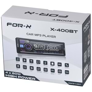 FOR-X Bluetooth ve USB ve Type C Girişli Radyo Oto Teyp X-400 BT