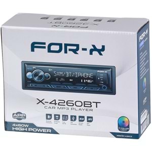 FOR-X Bluetooth ve USB Radyo Oto Teyp X-4260 BT