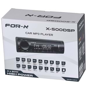 FOR-X Bluetooth ve USB Girişli Dsp İşlemcili 3 Amfi Çıkışlı Radyo Oto Teyp X-500 DSP