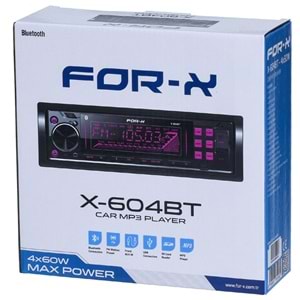 FOR-X Bluetooth ve USB ve Type C Girişli Radyo Oto Teyp X-604 BT