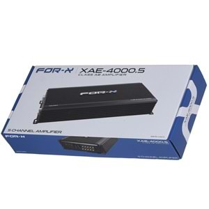 FOR-X 5 Kanal 4X100+350W 12V Bas Kontrollü Oto Amfi XAE-4000,5 12V