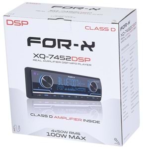 FOR-X Bluetooth ve USB Girişli Dsp İşlemcili 4 Amfi Çıkışlı Radyo Oto Teyp XQ-7452 DSP