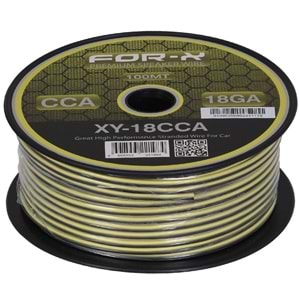 FOR-X 18 Ga 2X1 Hoparlör Kablosu 100-Mt Lik Top XY-18 CCA