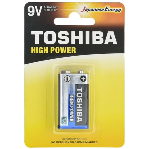 TOSHIBA 9V Alkaline Hıgh Power Pil 6LR61GCP