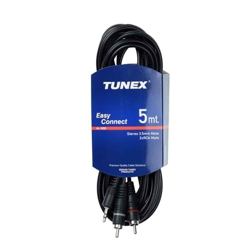 TUNEX 3,5 mm Erkek 2Xrca Erkek 5 Mt Kablo AL-500