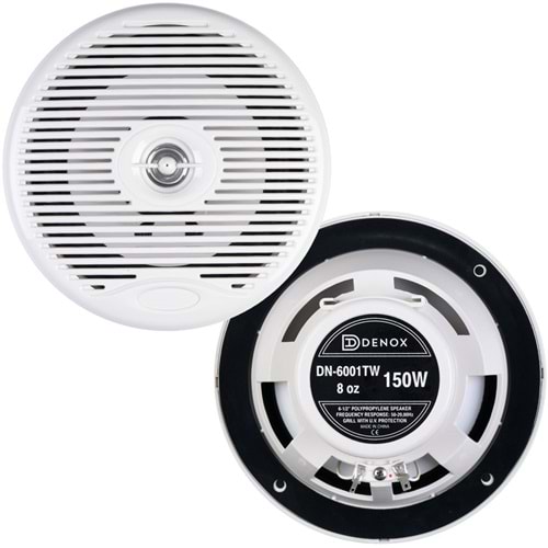 DENOX 6.5'' Neme ve Suya Dayanıklı 2 Yollu 8 Ohm 100 W Outdoor Hoparlör DN-6001 TW