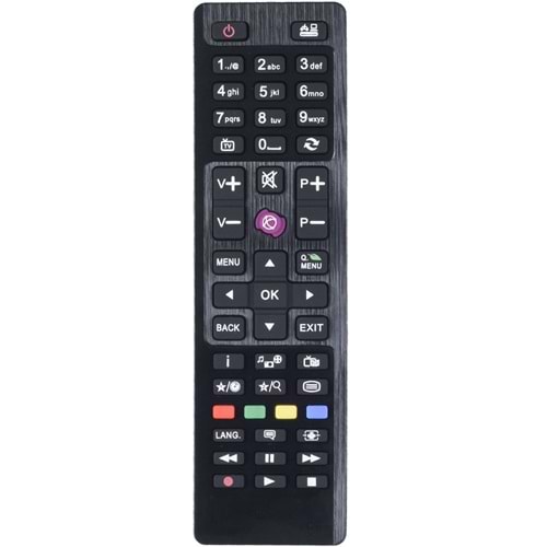 ECONEX Vestel Kısa Mor Tuş Çift Kod Led Tv Kumanda EC-202