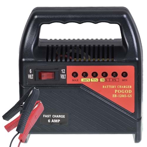 POGOD 6V-12V 6 Amper Akü Şarj Cihazı HB-1206S-GS