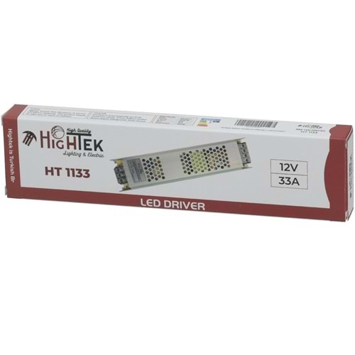 HIGHTEK 12V 33A Slim Smps Metal Kasa Adaptör HT-1133