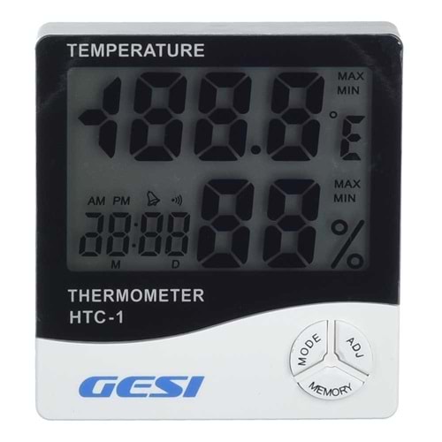 GESİ Digital Nem Isı ölçer Termometre HTC-2