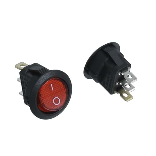 HIGHTEK Yuvarlak Işıklı Anahtar On Off 3P LDS131