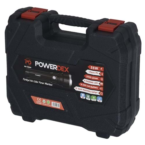 POWERDEX 50W Su Geçrmez Şarjlı Profesyonel Fener PD-13500