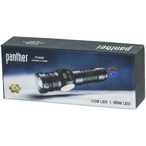 PANTHER Usb Şarjlı Fener PT-8438