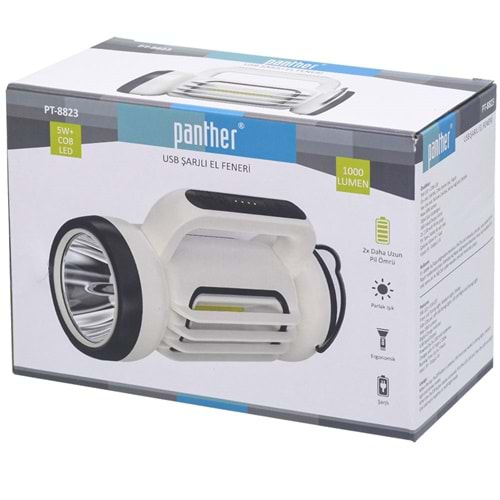 PANTHER Usb Şarjlı El Feneri PT-8823