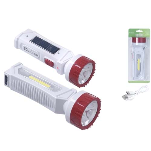 PANTHER Usb Şarjlı Solar El Feneri PT-9930