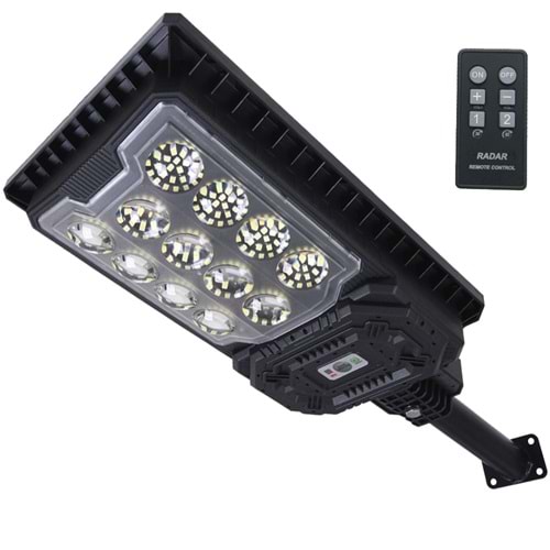 PANTHER IP-66 Sensörlü Kumandalı Solar şarjlı Ledli Sokak Lambası PT-W7114-1