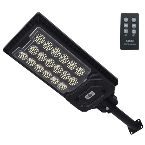PANTHER IP-66 Sensörlü Kumandalı Solar şarjlı Ledli Sokak Lambası PT-W7114-2