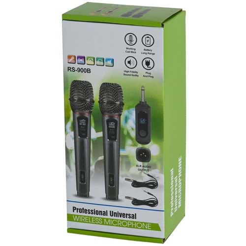 JRL UHF 2 El Kablolu Kablosuz Mikrofon (WN-09) RS-900 B EE