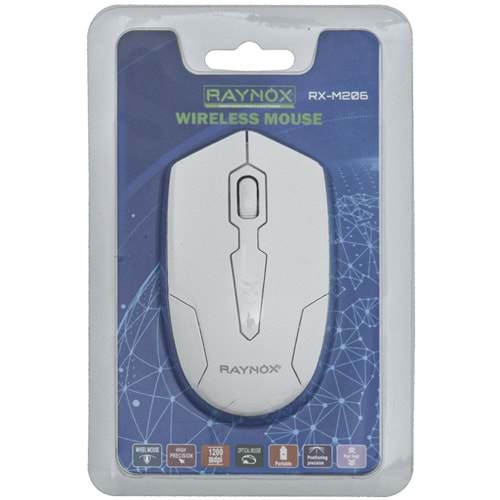 RAYNOX USB Kablolusuz Mouse Beyaz RX-M206