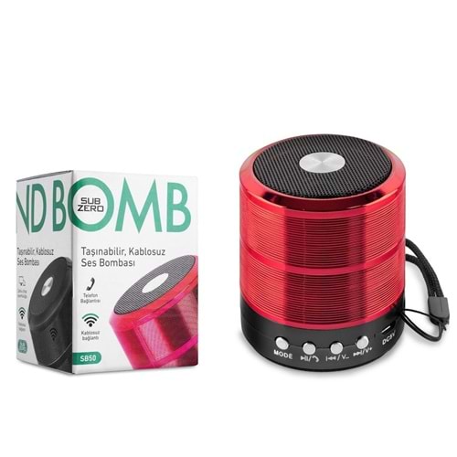 SUBZERO 3 inc Bluetooth USB Girişili Şarjlı Ses Sistemi SB-50