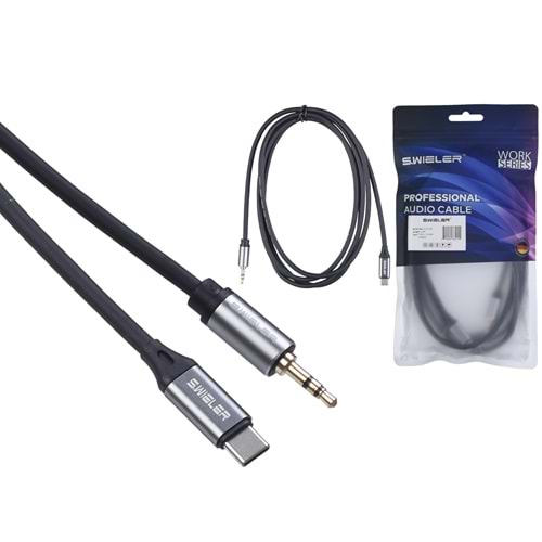 S.WIELER Type C - 3.5 mm Stereo Kablo Uzunluğu: 2 Metre SC2S-2M