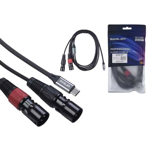 S.WIELER Type C - 2*Xlr Erkek Kablo Uzunluğu: 2 Metre SC2X-2M
