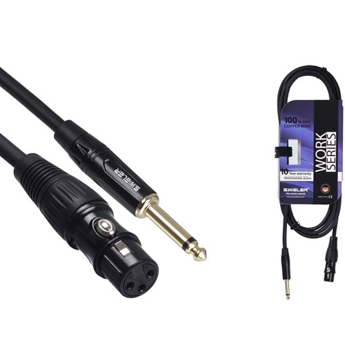 S.WIELER 6.3 mm Mono - Xlr Dişi Kablo Uzunluğu: 3 Metre SMX-3M