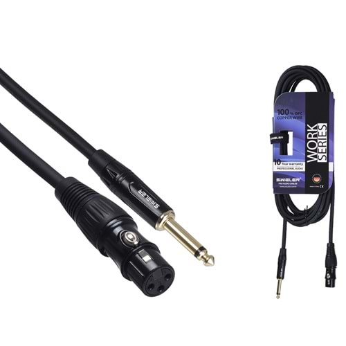S.WIELER 6.3 mm Mono - Xlr Dişi Kablo Uzunluğu: 5 Metre SMX-5M