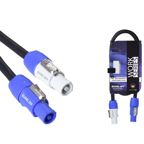 S.WIELER Powercon Giriş - Powercon Çıkış 3X2.5 mm Kablo Uzunluğu:1 Metre SPP-1M