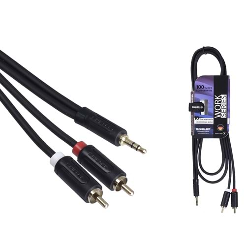 S.WIELER 2*Rca - 3.5 mm Stereo Kablo Uzunluğu: 1.5 Metre SR2S-1.5M