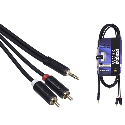 S.WIELER 2*Rca - 3.5 mm Stereo Kablo Uzunluğu: 3 Metre SR2S-3M