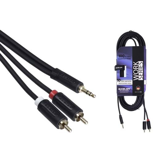 S.WIELER 2*Rca - 3.5 mm Stereo Kablo Uzunluğu: 5 Metre SR2S-5M