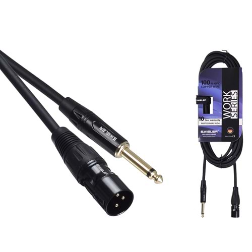 S.WIELER Xlr Erkek - 6.3 mm Mono Kablo Uzunluğu: 5 Metre SXM-5M