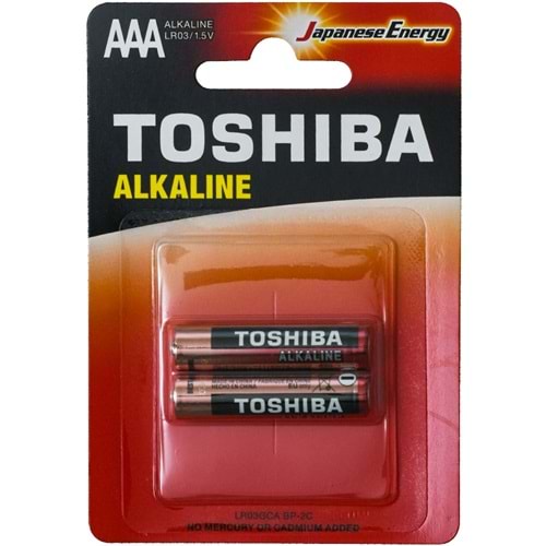 TOSHIBA AAA İnce Alkalin Pil (2 Li Bls) TLR-03-2