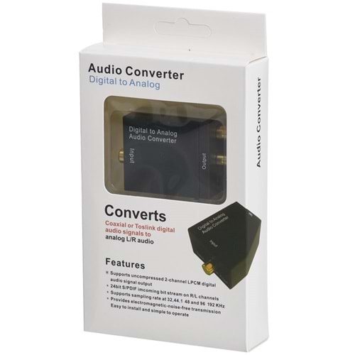 ECONEX Digital to Analog Ses Dönüştürcü (Optik to Rca ) Adaptör TNX-1006
